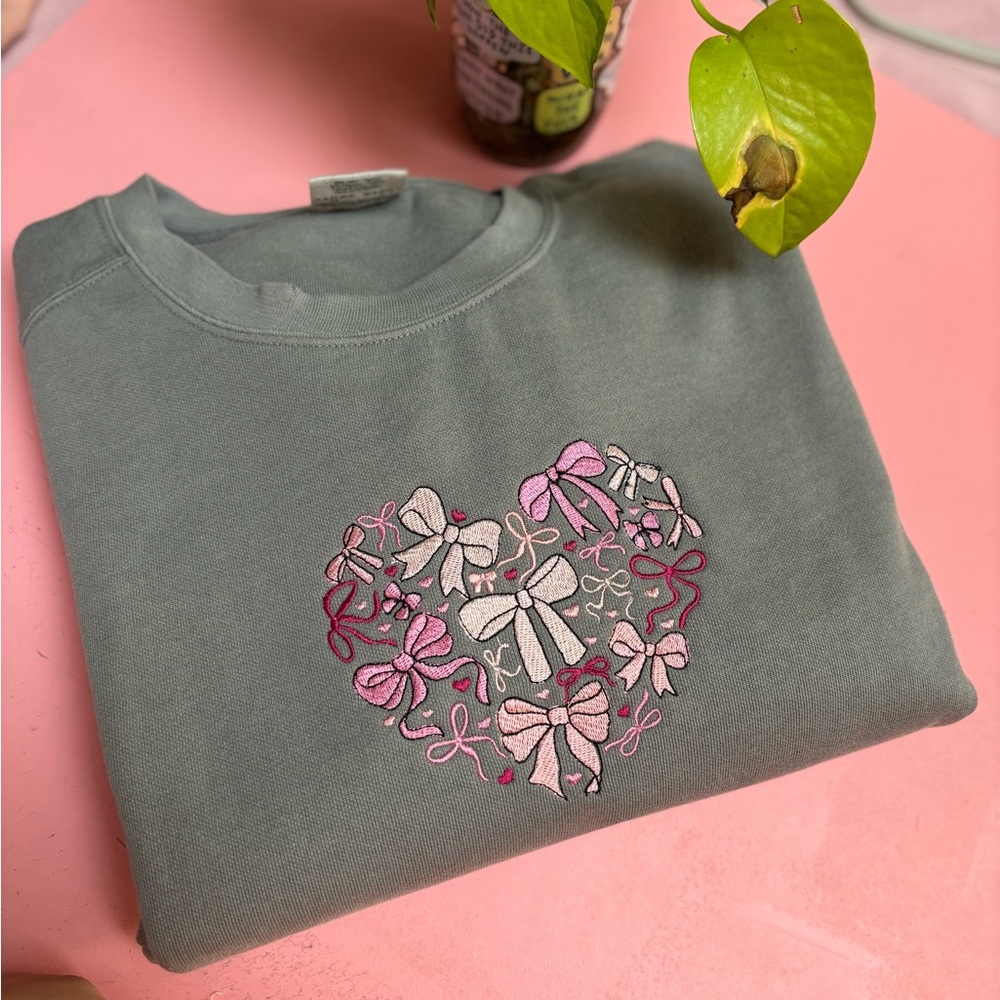 Bow Sweet Heart Comfort Colours 2XL
